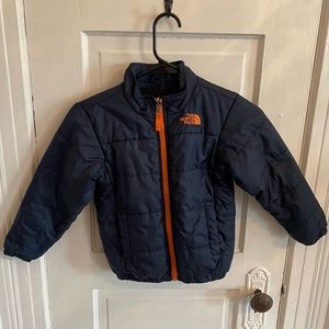 North Face Kids Puffer Jacket - Navy / Orange - Size XXS/5
